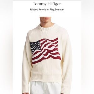 Tommy Hilfiger Ribbed American Flag Sweater